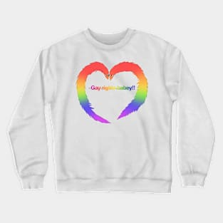 Gay worm on a string Crewneck Sweatshirt